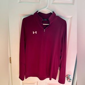 Under Armour Maroon 3/4 Zip Long Sleeve